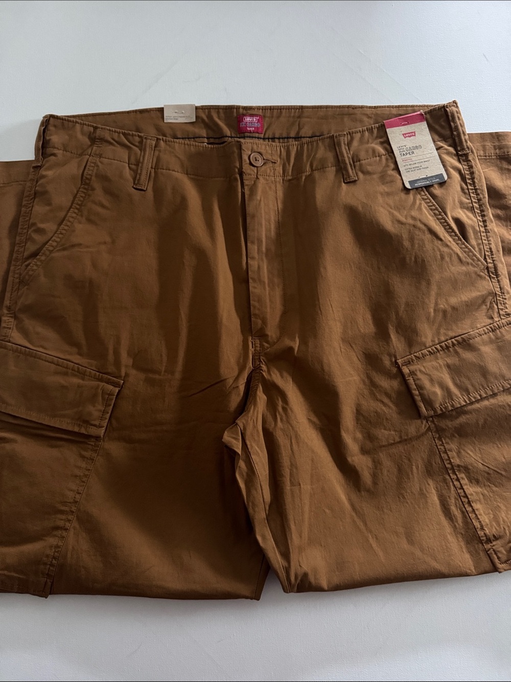 Levis Cargo Pants Mens 40 30 Brown Taper - Picture 3 of 4